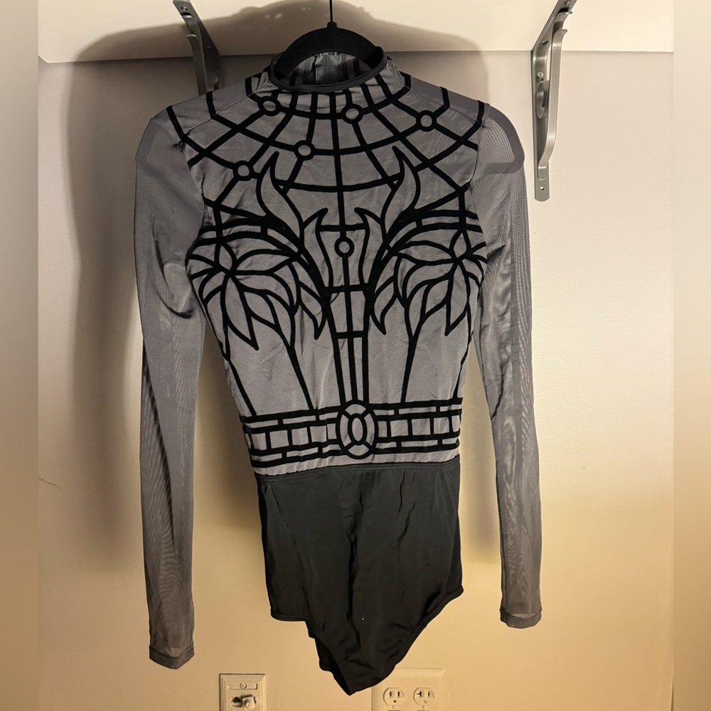 Black and Grey Dance Leotard Costume
